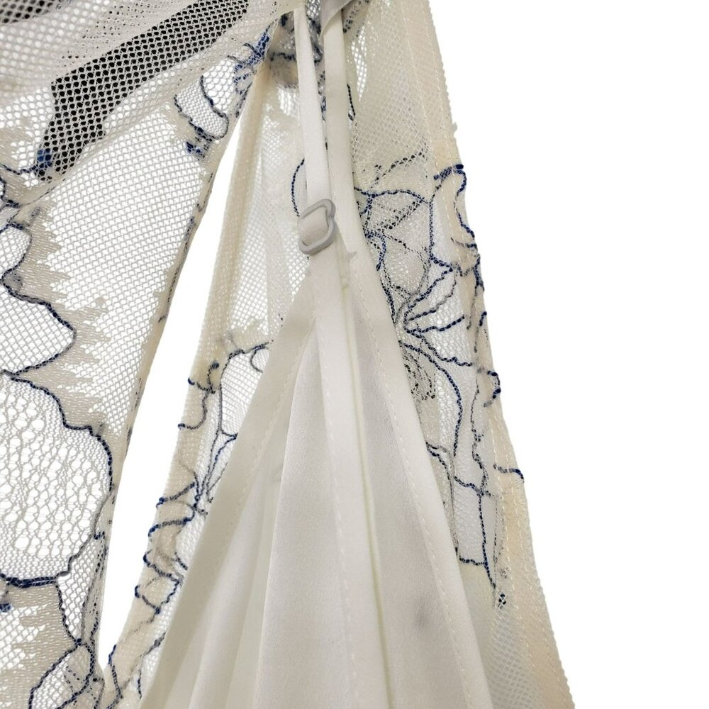 NEW Alice McCall Clementine Midi Dress White Blue Tiered Lace Bridal Coquette - Picture 12 of 16